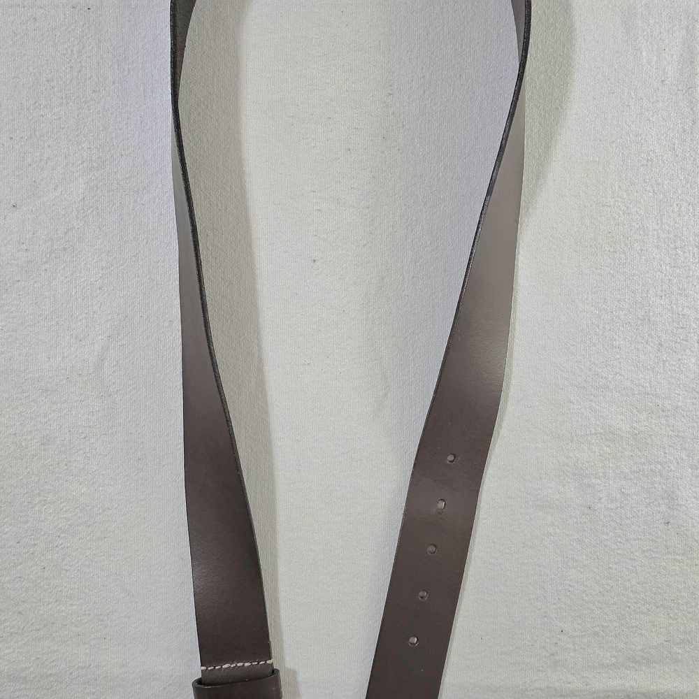 Timberland Dark Brown Genuine Leather Belt Roller Buckle Wide Keeper Size 36 - Picture 15 of 16